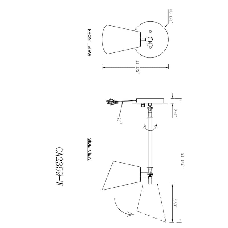 C Cattleya 1-Light Brushed Nickel Dimmable Adjustable Swing Arm Wall Sconce Indoor Wall Light