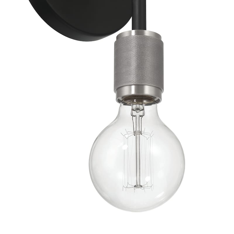 Maxim Metal Exposed 2-Bulb Wall Sconce - 6.4"L x 5.0"W x 19.0"H