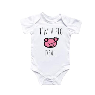 Pig Farm Farmer - Baby Boy Girl Clothes Infant Bodysuit Funny Cute Newborn