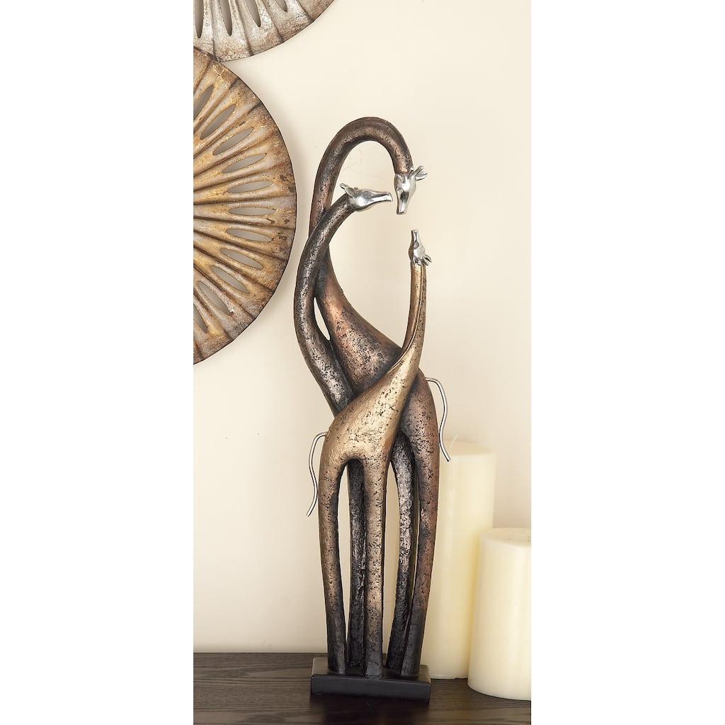 Brass Polystone Giraffe Decorative Sculpture