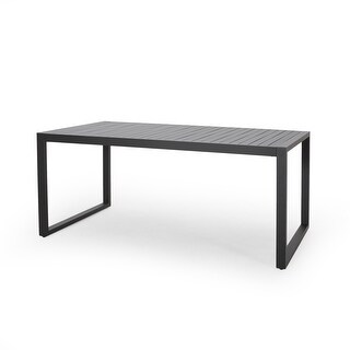 Navan Modern Aluminum Outdoor Dining Table by Christopher Knight Home - 70.00" L x 35.00" W x 30.00" H