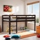 preview thumbnail 2 of 4, Contemporary Design Twin Wood Low Loft Beds with Ladder, Solid Construction & Versatility Galore, Maximized Space, Espresso