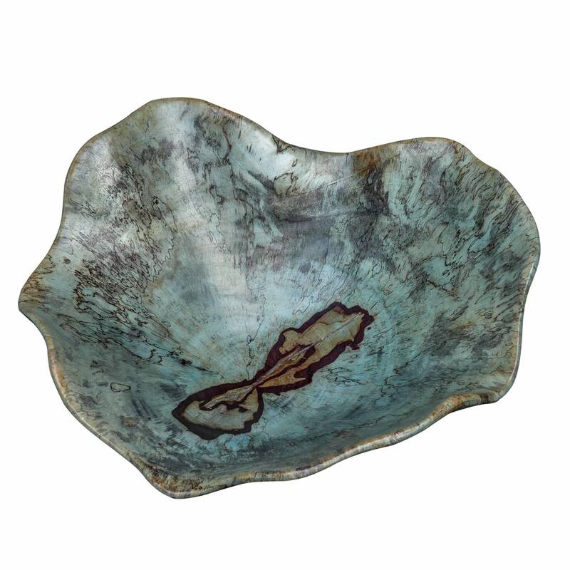 Uttermost Teo Wood Bowl Wall Art - Set of 3 - Soft Caribbean Blue - Soft Caribbean Blue
