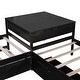 preview thumbnail 68 of 70, L-shaped Platform Bed with Trundle and Drawers Linked with built-in desk