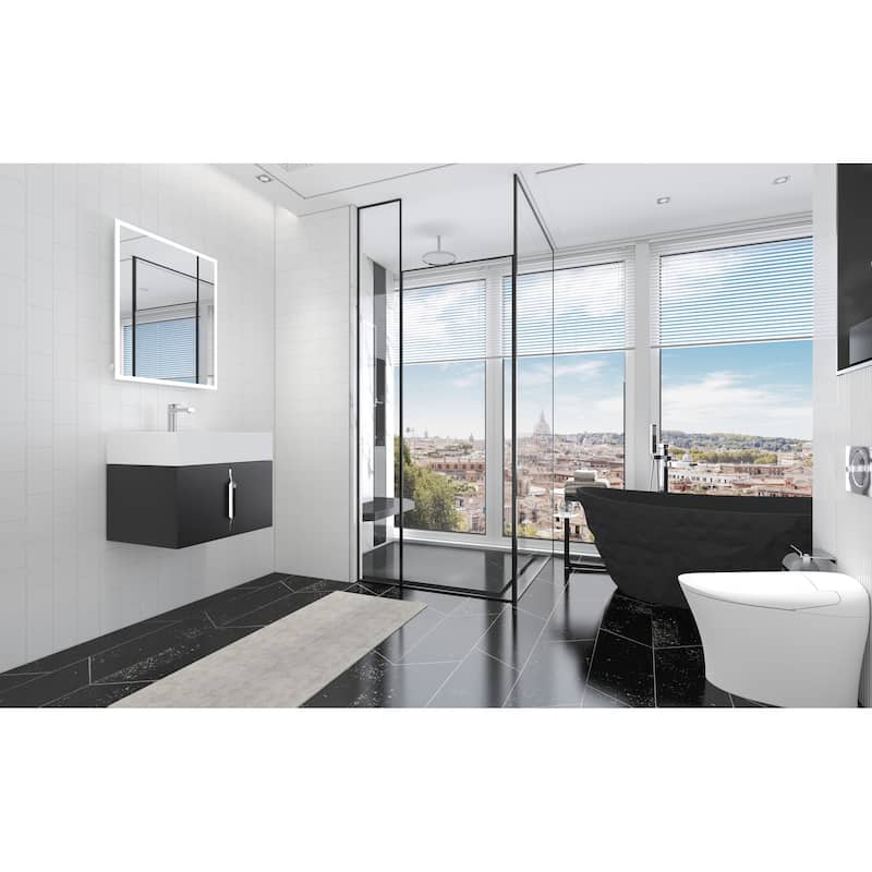 Nile 24-Inch Wall Mounted Bathroom Vanity Set w/ White Top