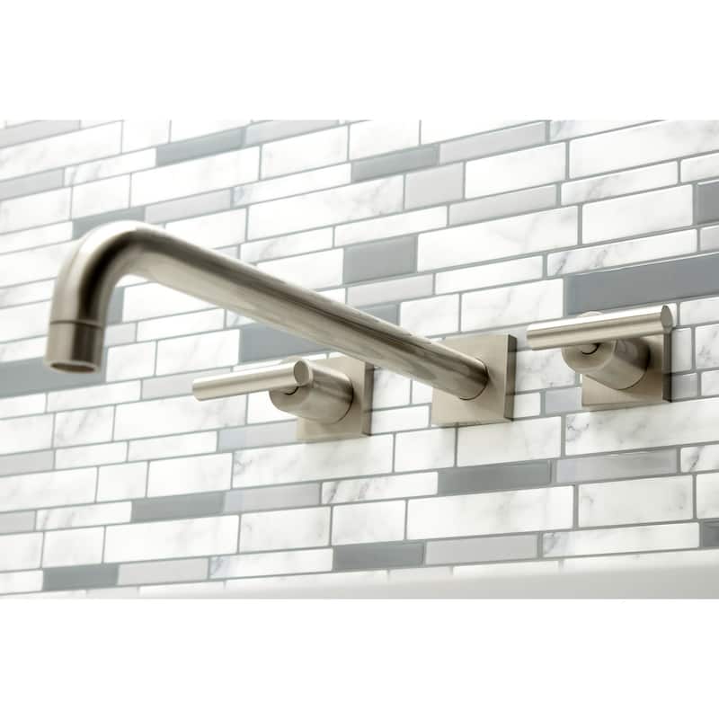 Kingston Brass Manhattan Wall Mounted Roman Tub Filler with Square