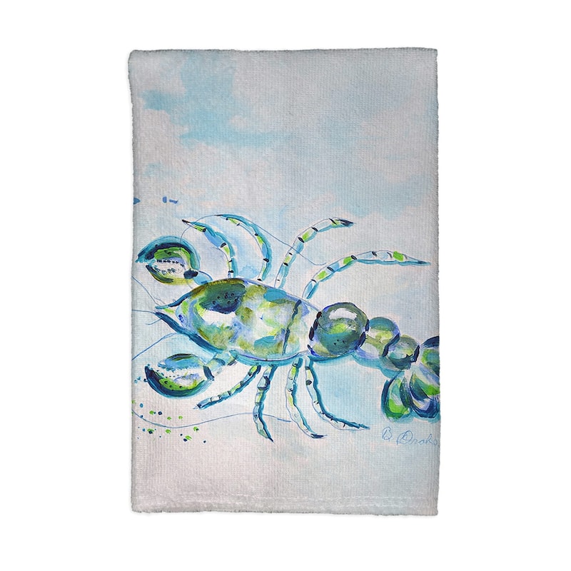 Blue Crayfish Kitchen Towel - 16x25