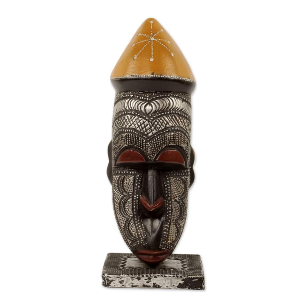 Novica Handmade Congo King African Wood Mask