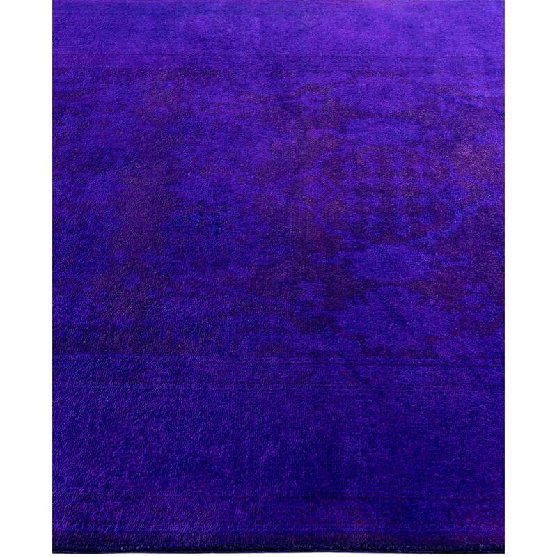 Overdyed One-of-a-Kind Hand-Knotted Area Rug - Purple - 4' 3" x 5' 7"