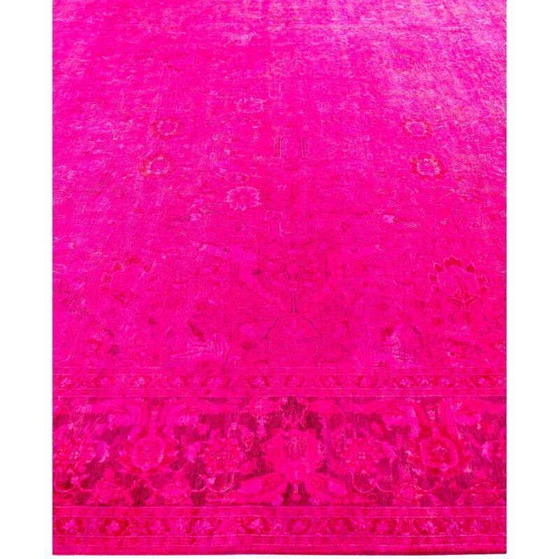 Overdyed One-of-a-Kind Hand-Knotted Area Rug - Purple - 8' 1" x 10' 3"