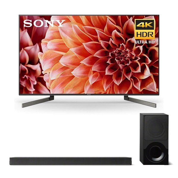 Sony XBR-55X900F 55" BRAVIA 4K Ultra HD HDR Smart TV and HT-X9000F 2.1-Channel Dolby Atmos Sound Bar with Subwoofer - Black