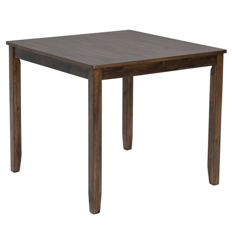 Farmhouse Rustic Style Wooden Dining Table Set with Upholstered Chairs