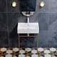 Claire Ceramic Console Sink White Basin Gold Legs - 24" - Brushed Gold