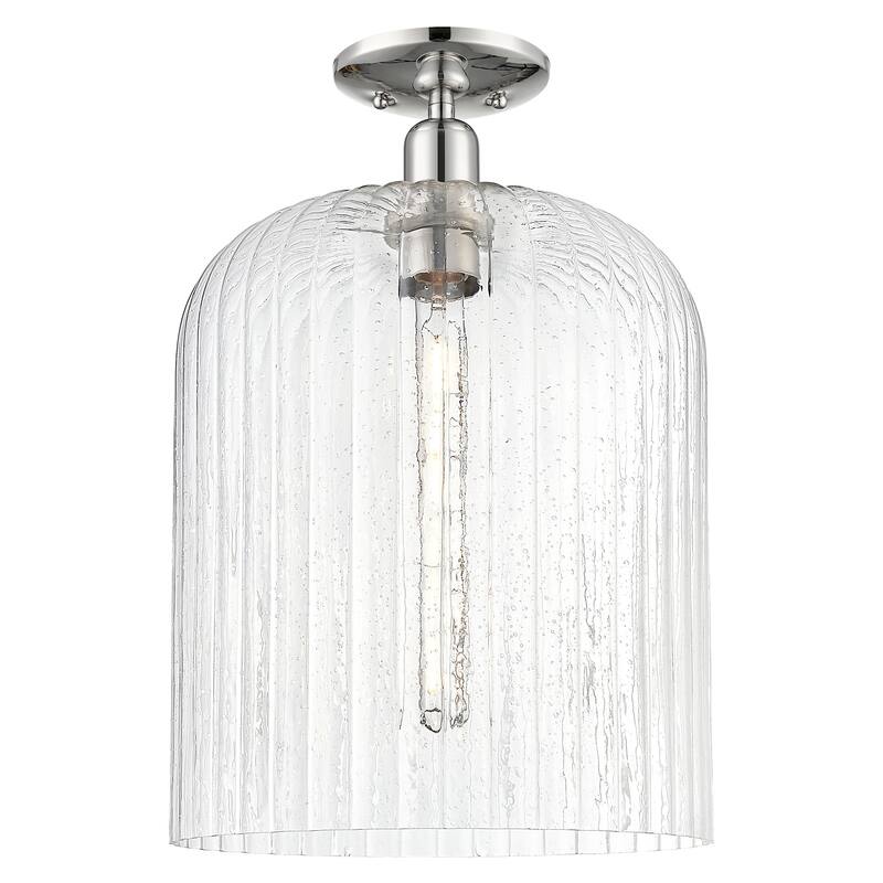 Innovations Lighting 716-1C-G559-12SDY Bridal Veil 12" Wide Semi-Flush - Polished Nickel