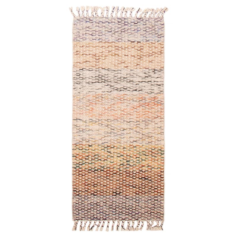 ECARPETGALLERY Braid weave Sienna Ivory Wool Rug - 3' 6" x 8' 1" - Ivory - 3' 6" x 8' 1" - Rectangle