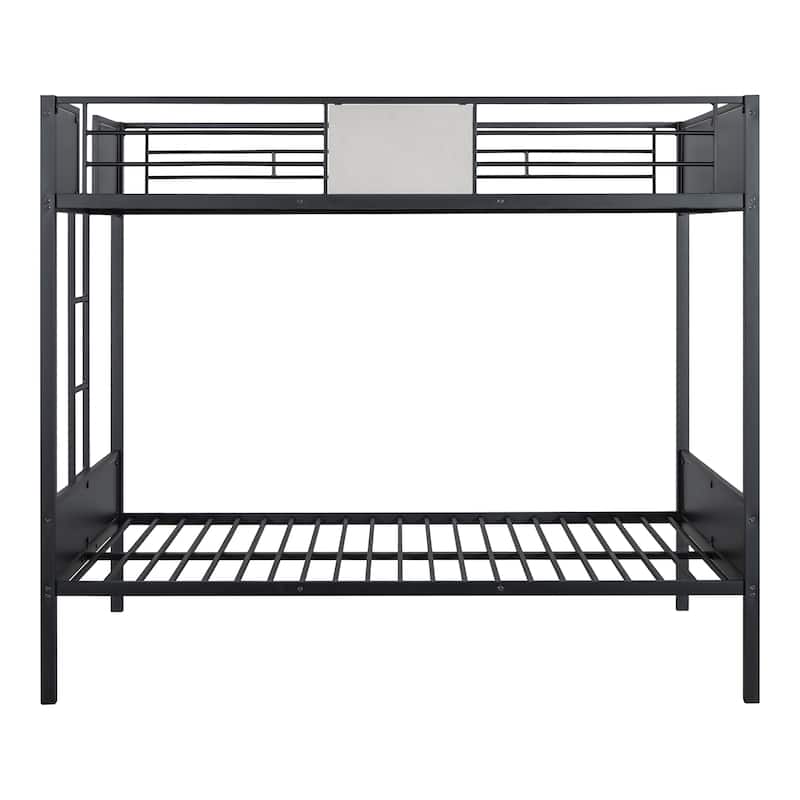 Furniture of America Jown Modern Two-Tone Metal Bunk Bed with Attached Side Ladder
