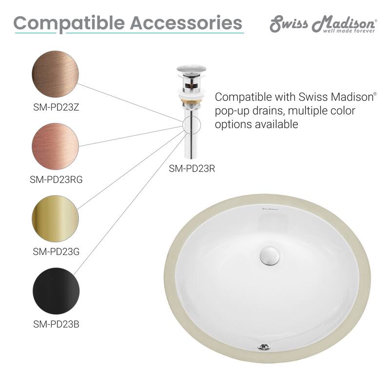 Monaco 18" Oval Under-Mount Bathroom Sink