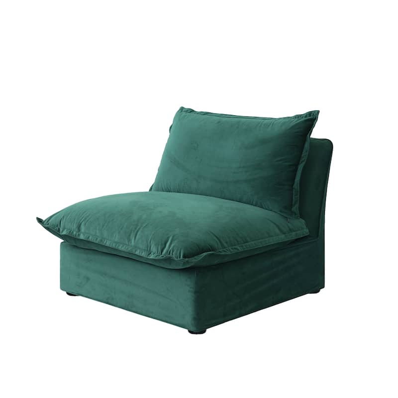 Modular Sectional Sofa Couch, Velvet 3 or 4 Seater Sofa, Minimalist Style Comfy Sofa Couch for Living Room Apartment
