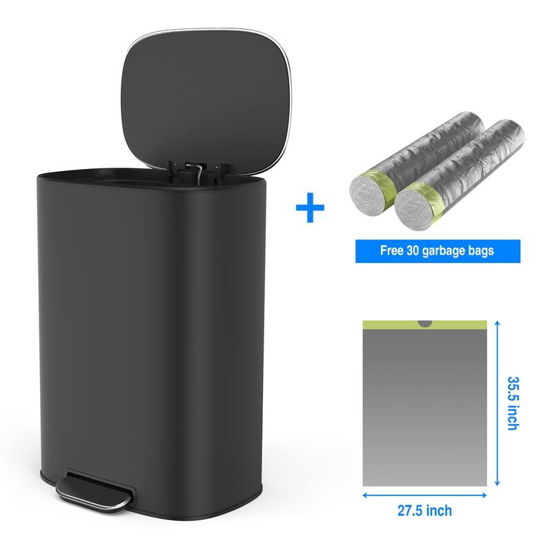 13 Gallon 50L Kitchen Soft Close Trash Can