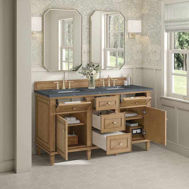 James Martin Vanities 424-V60D-FPBL Lorelai 60" Free Standing Double