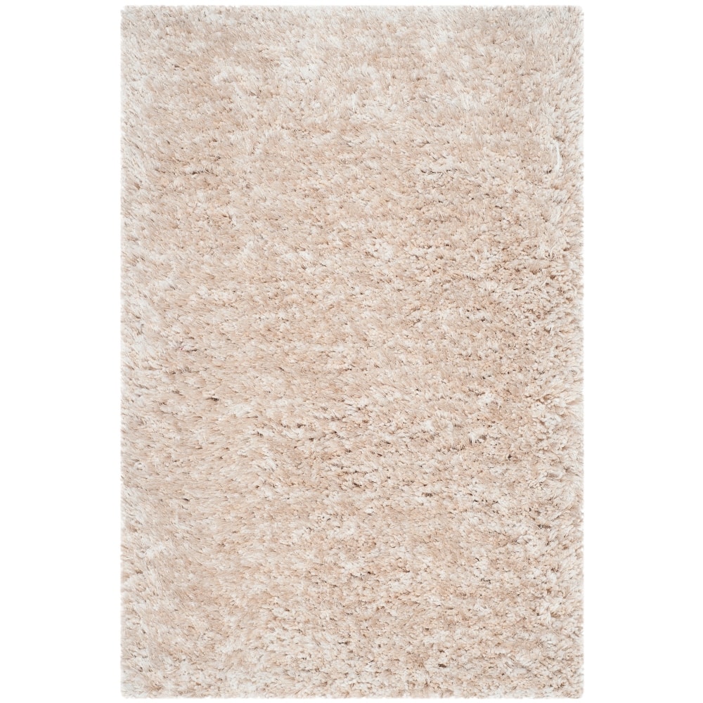 SAFAVIEH Handmade South Beach Jayla Shag Solid Polyester Rug