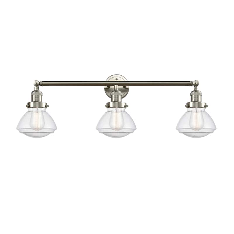 Innovations Lighting Olean 3 Light 31" Wide Bathroom Vanity Light - Brushed Satin Nickel / Seedy
