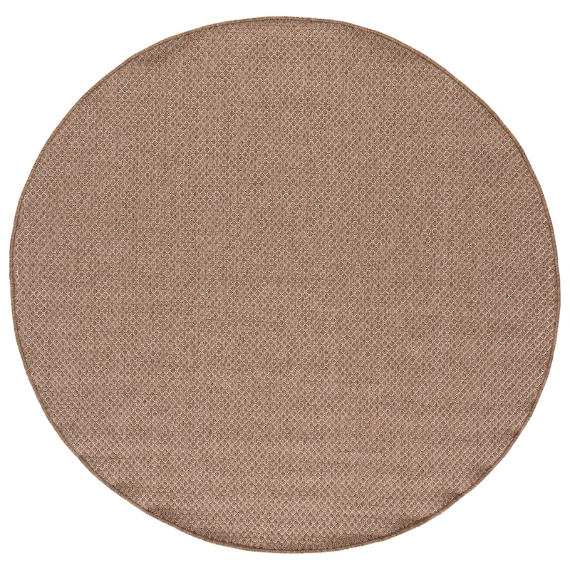 SAFAVIEH Sisal Performance Joselyne Washable Indoor/Outdoor Rug - Weather Resistant & Easy Cleaning - 6'7" Round - Natural/Ivory