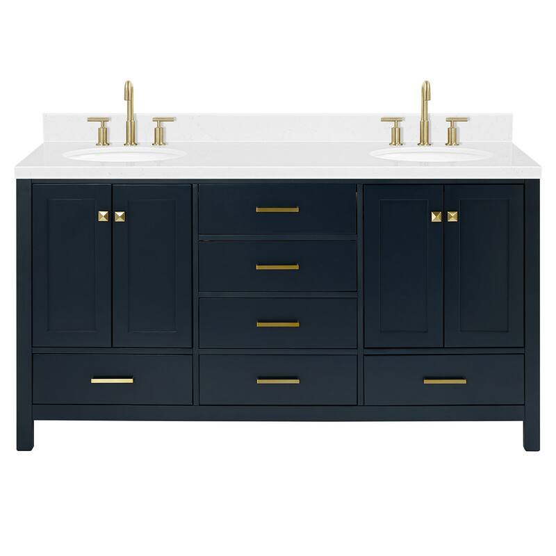 Ariel A066DCQOVO Cambridge 67" Free Standing Double Basin Vanity Set