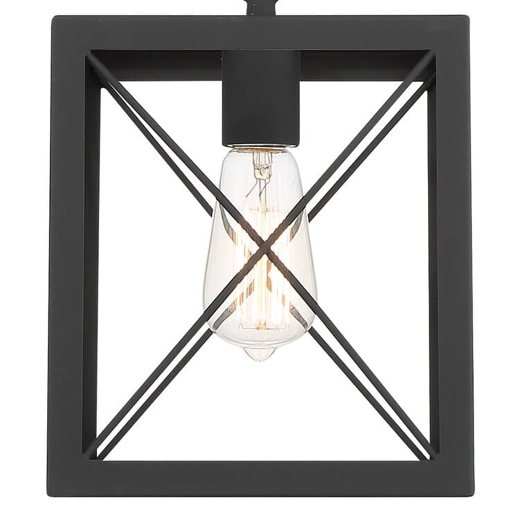 Acroma 1-light Farmhouse Rustic Rectangle Kitchen Island Pendant Light - 8 inches