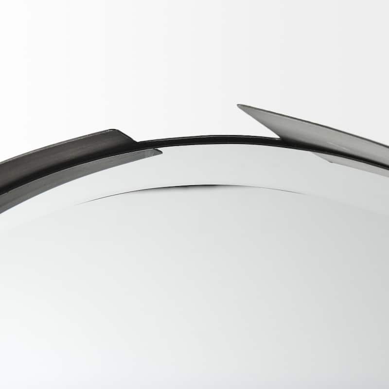 Adelaide Metal Scalloped Edge Round Mirror