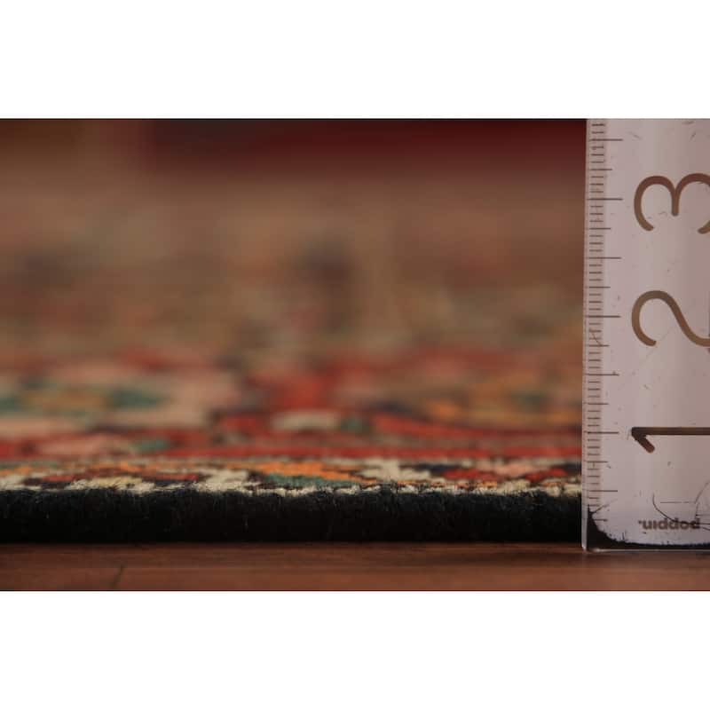 Orange Bakhtiari Persian Vintage Area Rug Hand-Knotted Wool Carpet - 6'7" x 9'10"