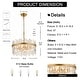 preview thumbnail 18 of 42, Casandra 5-light Drum Crystal Glass Chandelier - 18.5 inches in diameter x 16.5 inches H