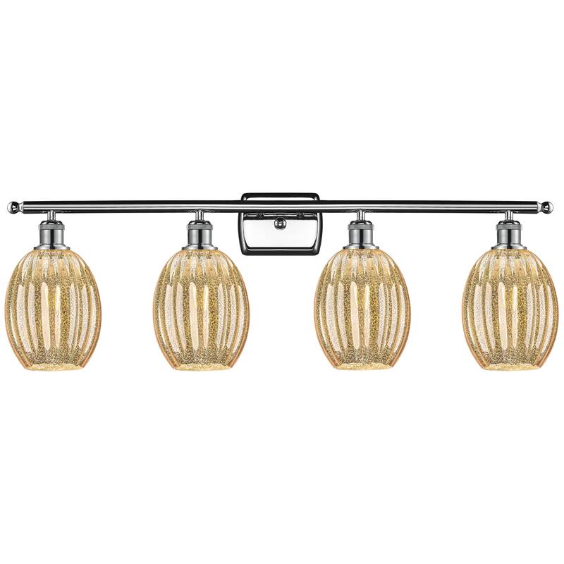 Innovations Lighting Endless Possibilities Ballston - Preston - 4 Light 36" Bulb Shade Bath Vanity Light - Mercury/Polished Chrome