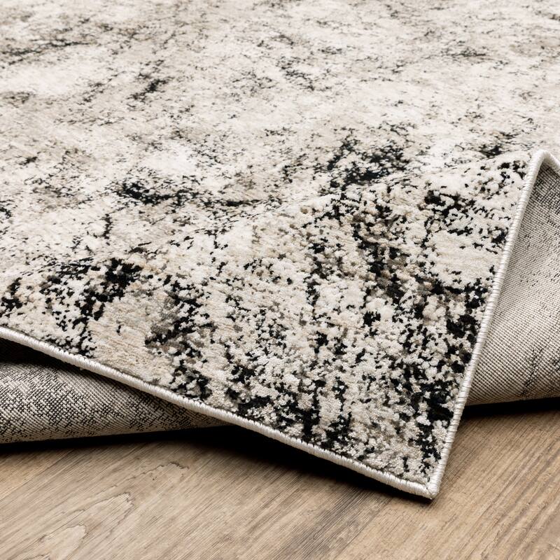 Style Haven Nelson Distressed Abstract Ivory/ Grey Indoor Area Rug