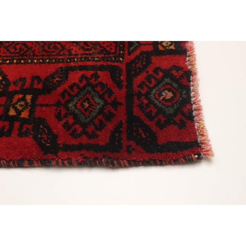 ECARPETGALLERY Hand-knotted Teimani Red Wool Rug - 2'10 x 6'1
