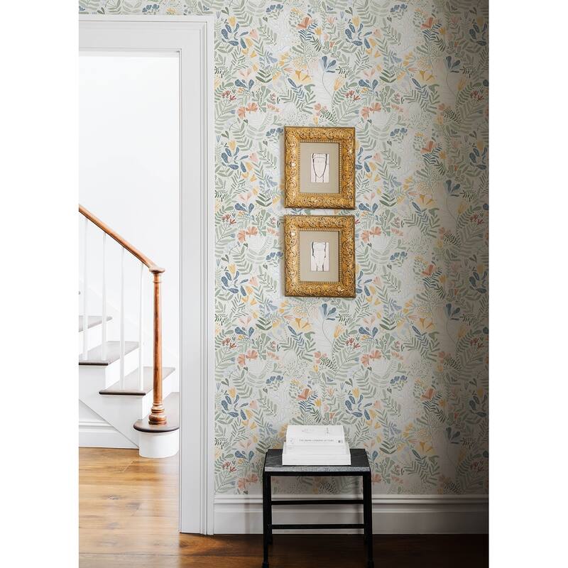 A-Street Prints Brittsommar Seafoam Woodland Floral Wallpaper