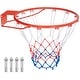 preview thumbnail 7 of 5, 18" Basketball Rim Wall Door Mounted Basketball Hoop Replacement Orange