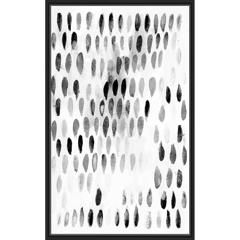"Black Spots Pattern" Print on Floating Canvas