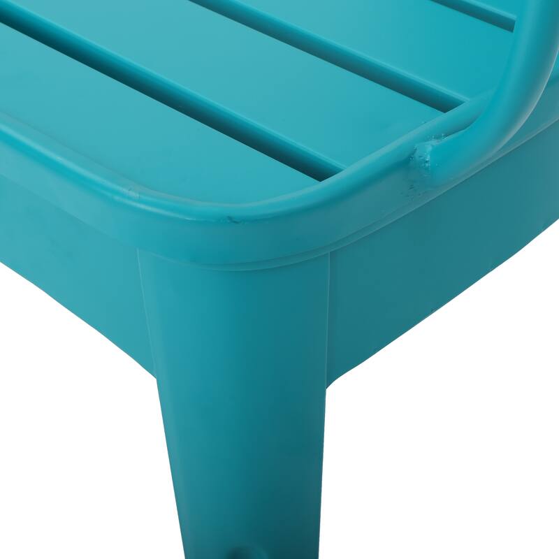 Modern 3-Piece Powder-Coated Iron Bistro Set with Round Slatted Table and Stackable Armchairs for Compact Outdoor Spaces