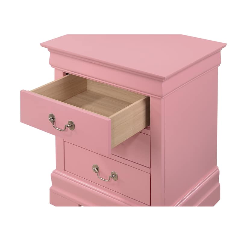 Louis Phillipe 3-drawer Nightstand