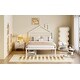 preview thumbnail 40 of 71, Metal Platform Bed With Two Drawers,House-Shaped Headboard Design