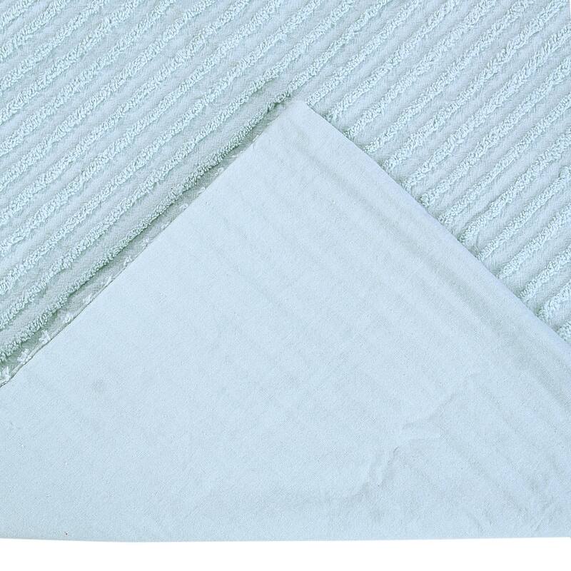 Better Trends Jullian Bold Stripes Design 100% Cotton Tufted Shams Machine Washable Tumble Dry