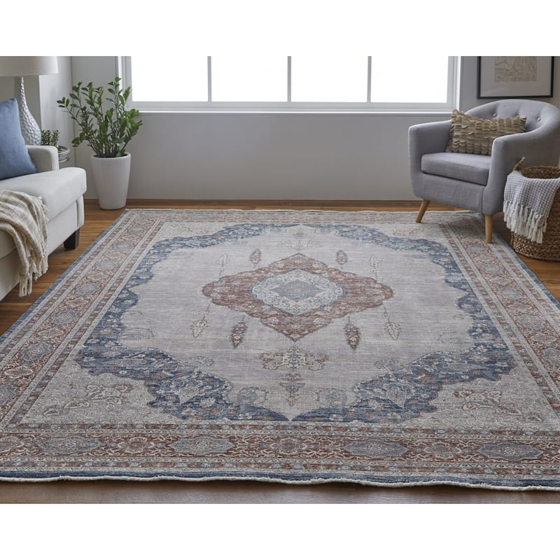 Wetop Power Loomed Floral Stain Resistant Durable Area Rug By HomeRoots - 2' x 3'