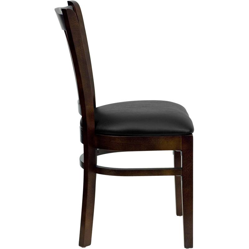 2Pk Vertical Slat Back Wood Restaurant Chair - Hospitality Seating