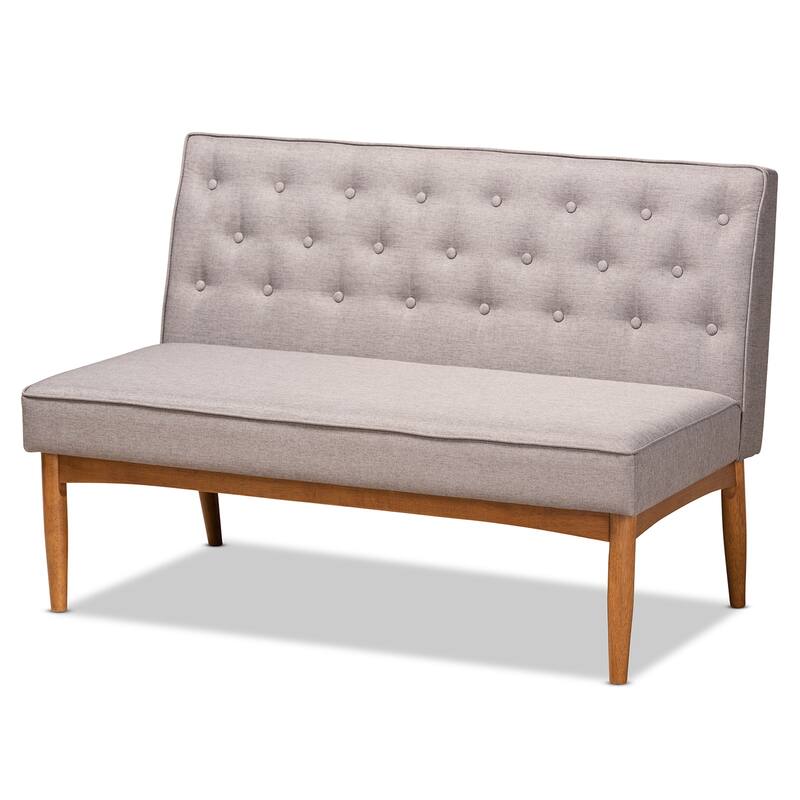 Riordan Mid-Century Modern 2-Piece Dining Nook Banquette Set