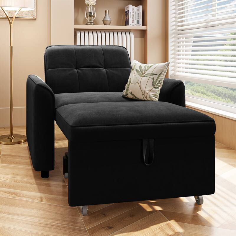 3-in-1 Sleeper Sofa Bed, Pull Out Chair Sofa For Living Room