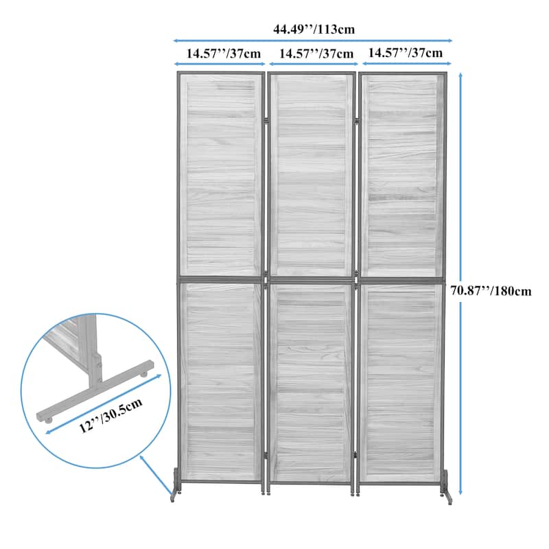 Wood Folding Privacy Screen Room Divider