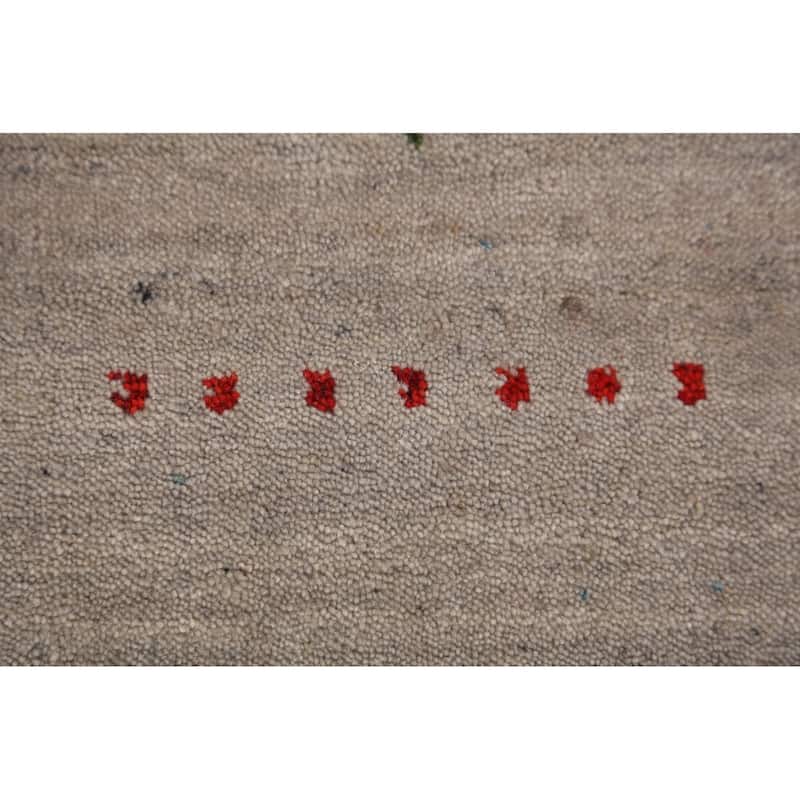 Tribal Gabbeh Oriental Area Rug Hand-Knotted Wool Carpet - 5'9" x 7'9"