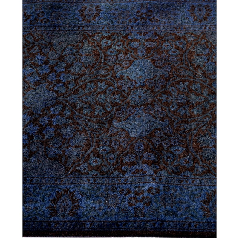 Overdyed One-of-a-Kind Hand-Knotted Runner Rug - Purple - 2' 7" x 16' 6"