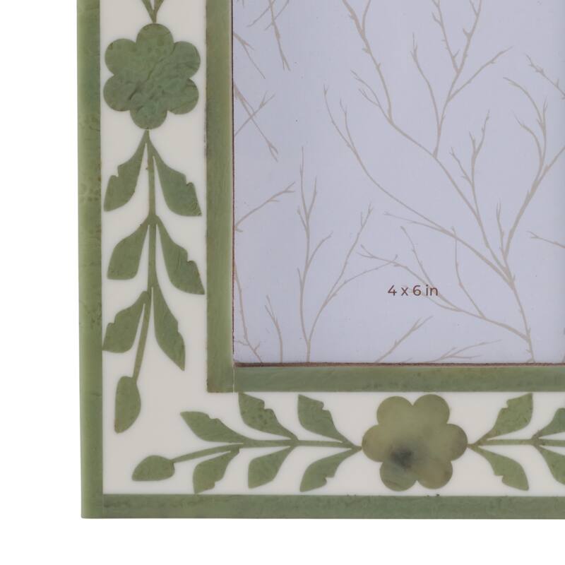 Wood Glass Decorative Photo Frame Handcrafted Boho for Home Display